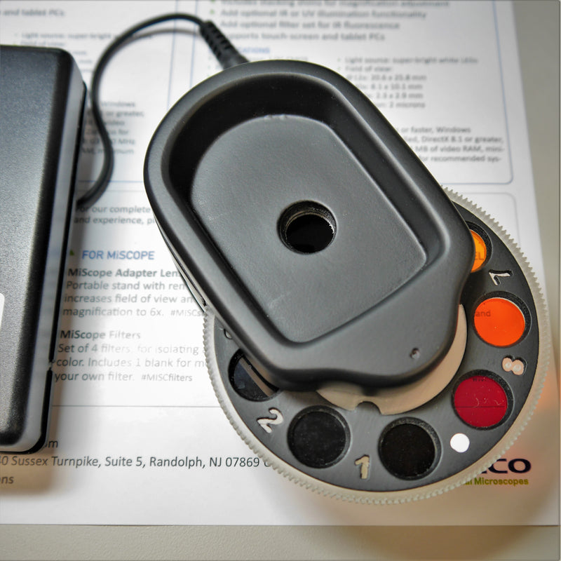 Zarbeco-Miscope-Accessory-Filter wheel - handheld digital microscope